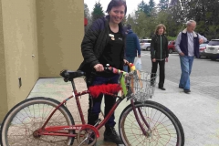Ever seen our farm bike? Melissa took it for a spin during Bee Sweet