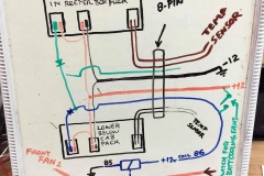 These plans demonstrate how the electric box truck is wired.