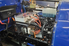 The engine of the electric box truck.