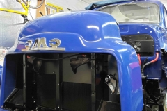 The front of the converted classic GMC chassis.