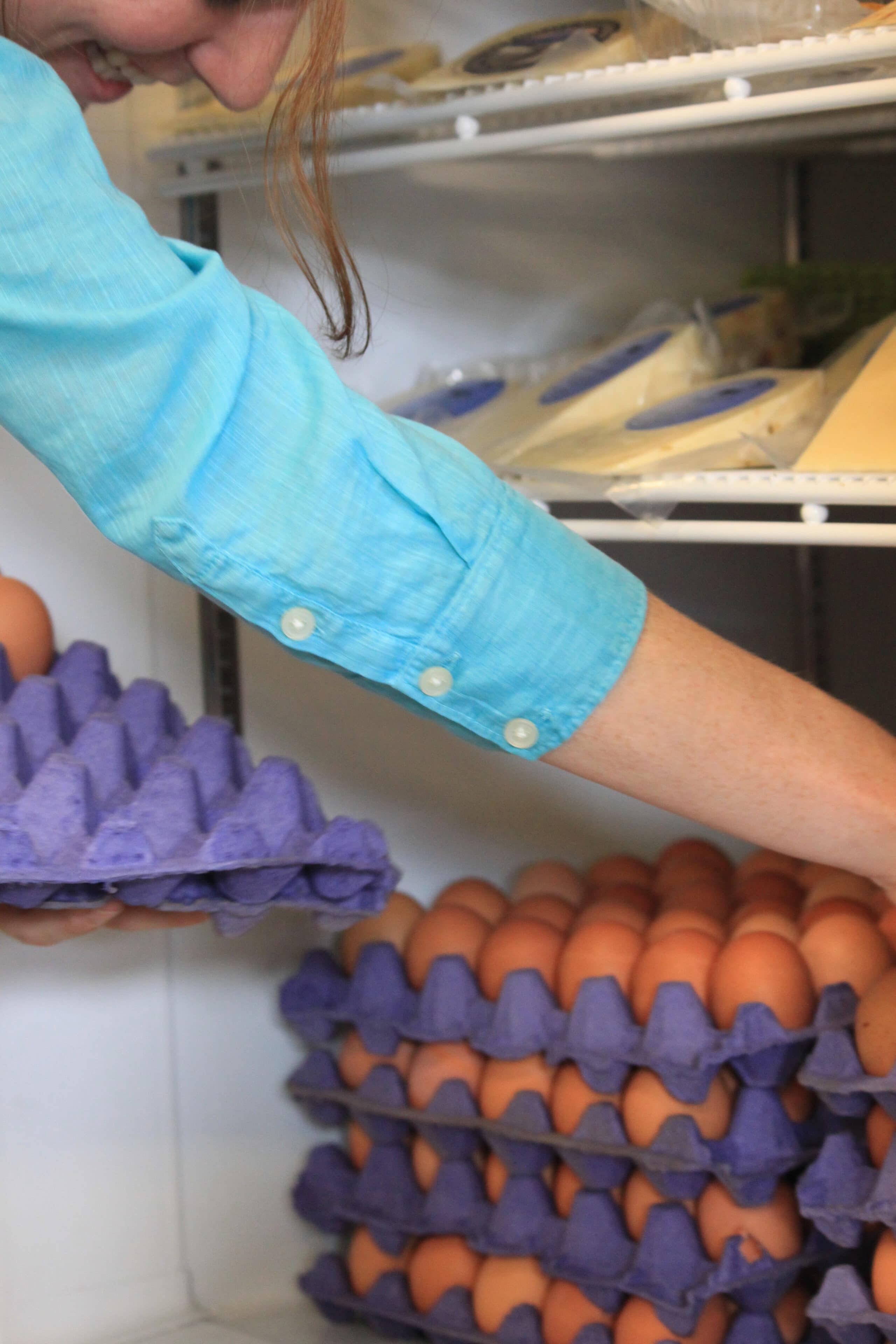 Stocking Eggs in the Farm Market