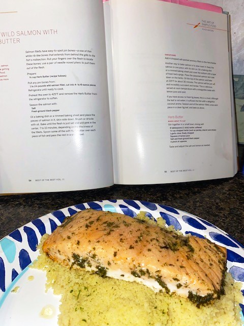 Chelsea Mahan-Icenhour made this delicious baked salmon with herb butter from the cookbook "Best of the Best."