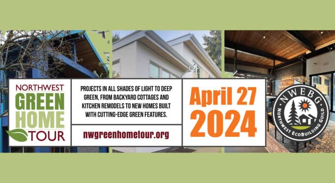 Marketing art for the 2024 NW EcoBuilders Guild Green Home tour.