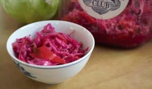 A bowl of fermented vegetables by Austin Durant.